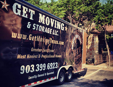 One of the G.E.T. Moving trailers